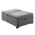 Fauteuil futon capitonné convertible en tissu contemporain