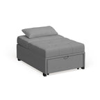 Fauteuil futon capitonné convertible en tissu contemporain