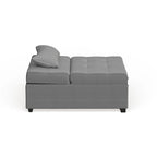 Fauteuil futon capitonné convertible en tissu contemporain