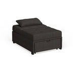 Fauteuil futon capitonné convertible en tissu contemporain