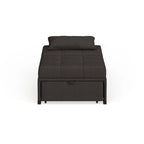 Fauteuil futon capitonné convertible en tissu contemporain