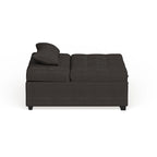 Fauteuil futon capitonné convertible en tissu contemporain