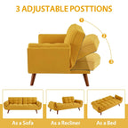 75.39 Canapé-lit, canapé convertible avec oreillers, meuble causeuse pliable pour salon