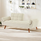 75.39 Canapé-lit, canapé convertible avec oreillers, meuble causeuse pliable pour salon