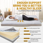 Matelas futon japonais à enrouler avec sac de rangement