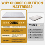 Matelas futon japonais à enrouler avec sac de rangement
