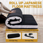 Matelas futon japonais à enrouler avec sac de rangement