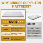 Matelas futon japonais à enrouler avec sac de rangement