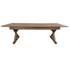 Table de salle à manger pliante rectangulaire rustique en pin massif, 8' x 40