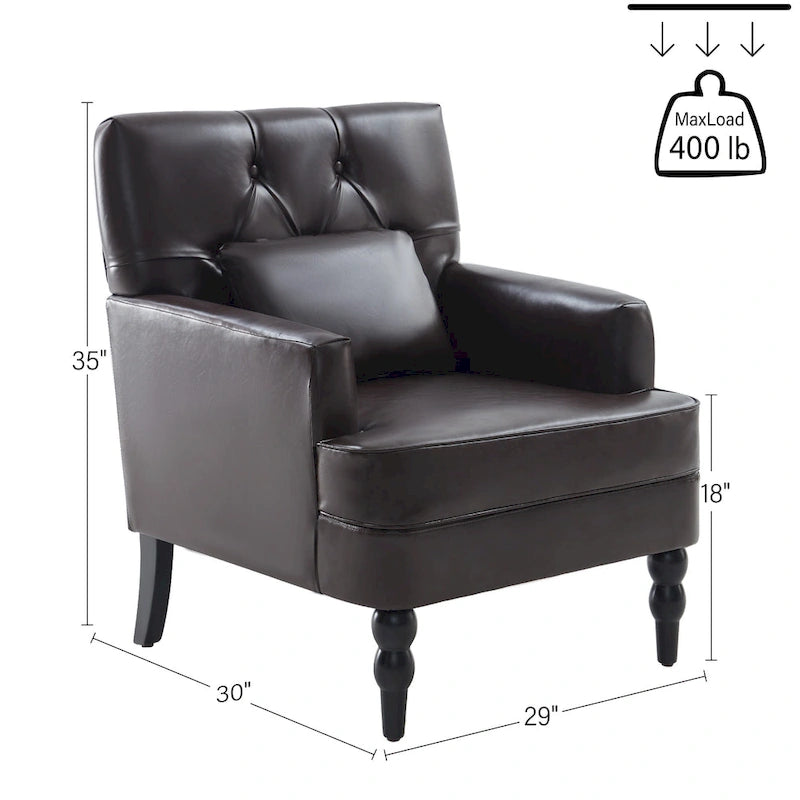 Lot de 2 fauteuils rembourrés avec boutons touffetés et oreiller lombaire beige/gris/bleu clair