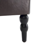 Lot de 2 fauteuils rembourrés avec boutons touffetés et oreiller lombaire beige/gris/bleu clair