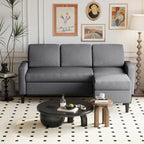 Canapé d'angle modulable 74", Petit canapé en L