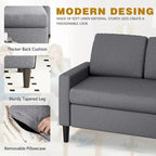 Canapé d'angle modulable 74", Petit canapé en L
