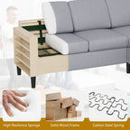 Canapé d'angle modulable 74", Petit canapé en L