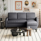 Canapé d'angle modulable 74", Petit canapé en L