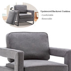 Fauteuil d'appoint moderne avec accoudoirs, Fauteuil de salon rembourré de style Mid-century