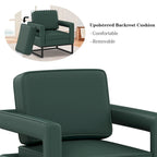 Fauteuil d'appoint moderne avec accoudoirs, Fauteuil de salon rembourré de style Mid-century
