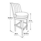 Tabouret de bar pivotant - Lot de 2