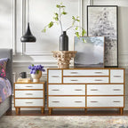 Commode Mid-Century Moderne à 8 tiroirs