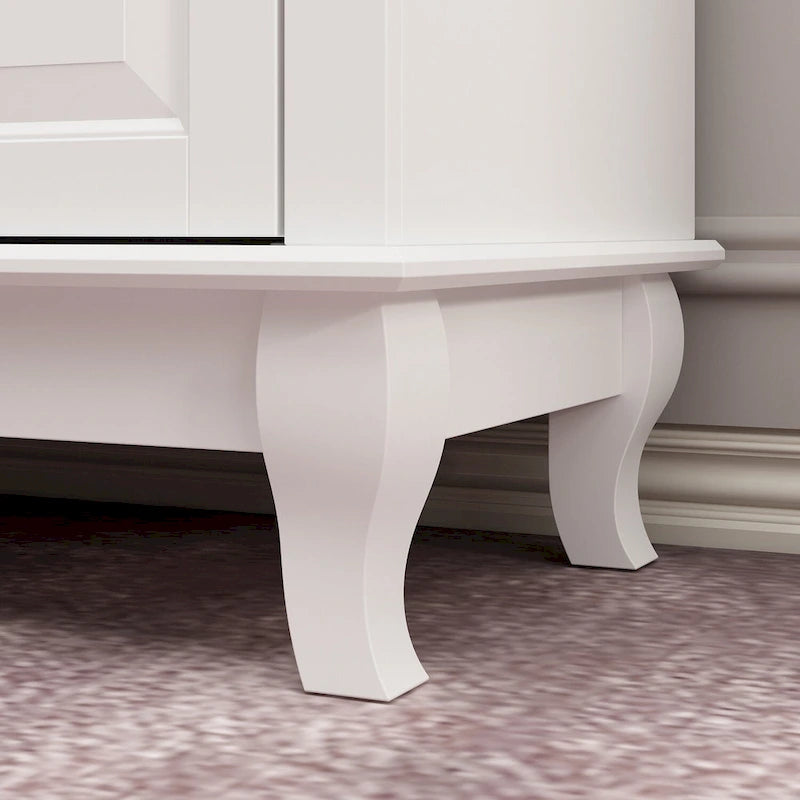 Commode de ferme à 3 tiroirs avec motif d'anneau en bois artisanal