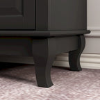 Commode de ferme à 3 tiroirs avec motif d'anneau en bois artisanal