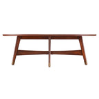 Table basse ovale en bois Rhoda Mid Century Modern