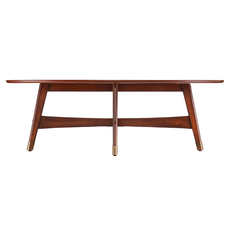 Table basse ovale en bois Rhoda Mid Century Modern