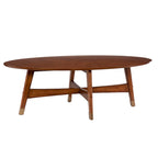 Table basse ovale en bois Rhoda Mid Century Modern