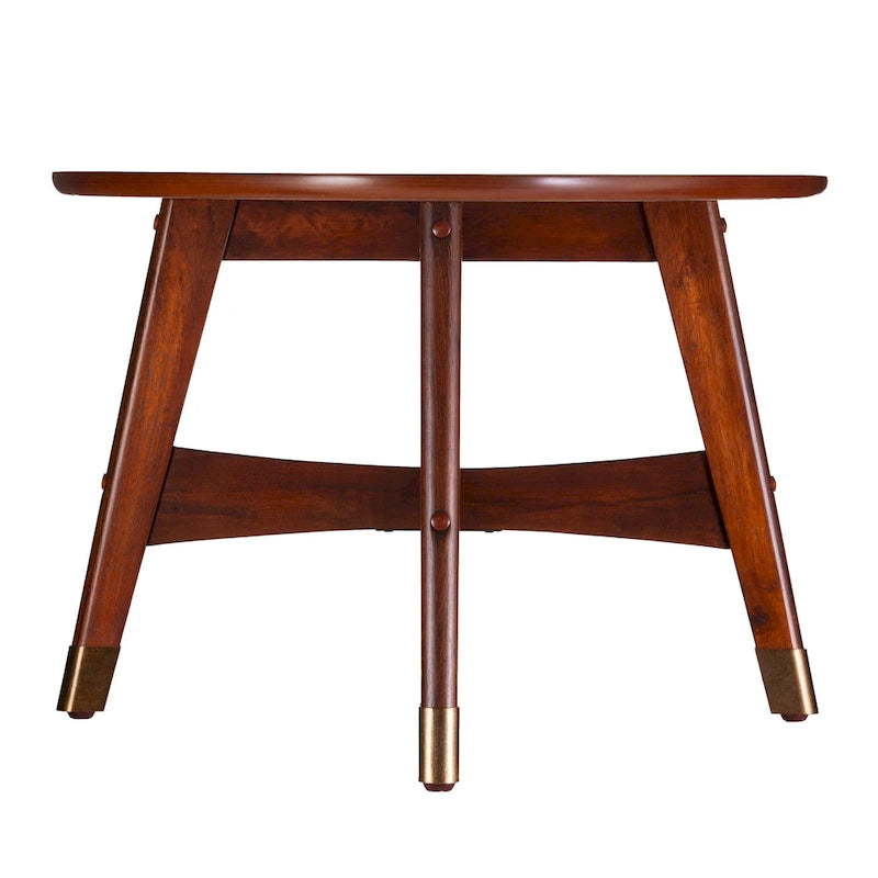 Table basse ovale en bois Rhoda Mid Century Modern