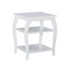 Table d'appoint de ferme Ingrid Wood avec 2 étagères