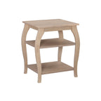 Table d'appoint de ferme Ingrid Wood avec 2 étagères