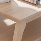 Table d'appoint de ferme Ingrid Wood avec 2 étagères