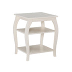 Table d'appoint de ferme Ingrid Wood avec 2 étagères