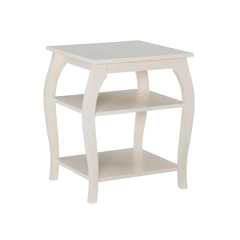 Table d'appoint de ferme Ingrid Wood avec 2 étagères