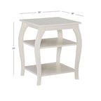 Table d'appoint de ferme Ingrid Wood avec 2 étagères