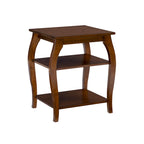 Table d'appoint de ferme Ingrid Wood avec 2 étagères