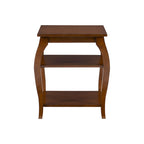 Table d'appoint de ferme Ingrid Wood avec 2 étagères