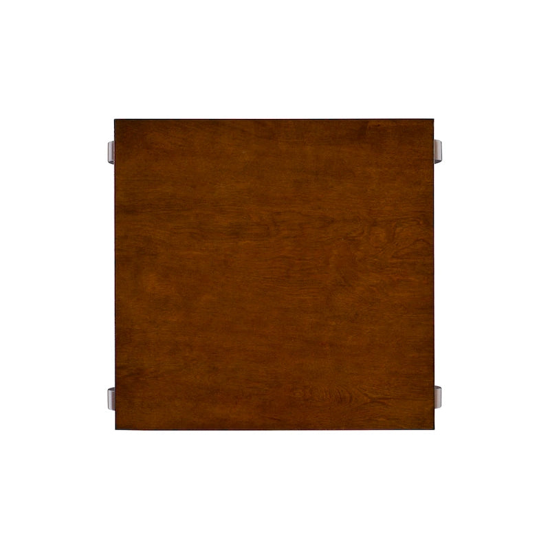 Table d'appoint de ferme Ingrid Wood avec 2 étagères
