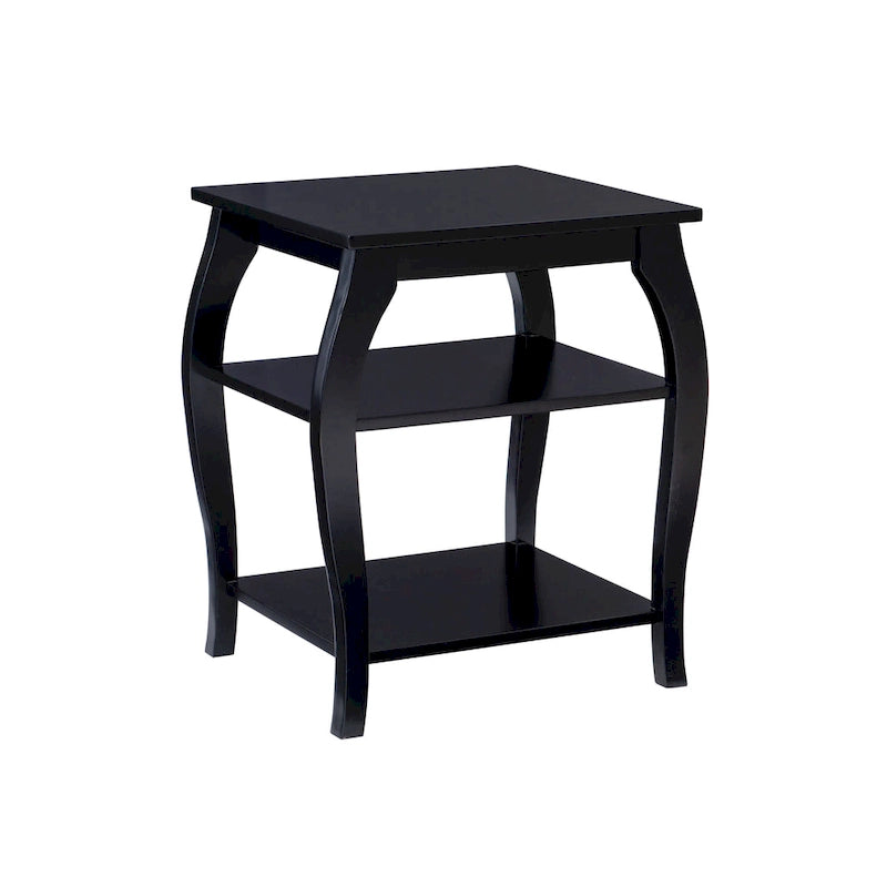 Table d'appoint de ferme Ingrid Wood avec 2 étagères