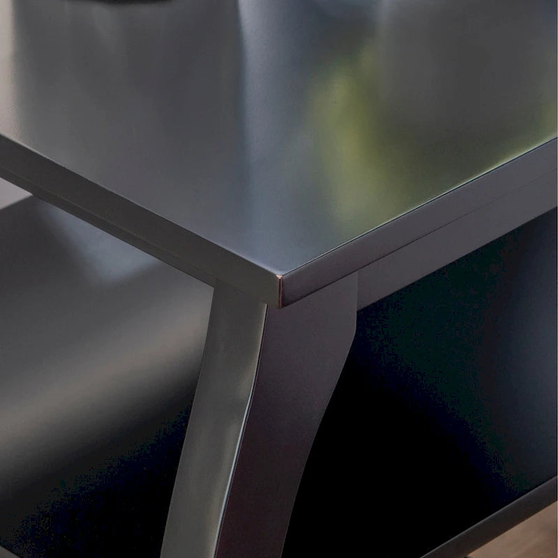 Table d'appoint de ferme Ingrid Wood avec 2 étagères