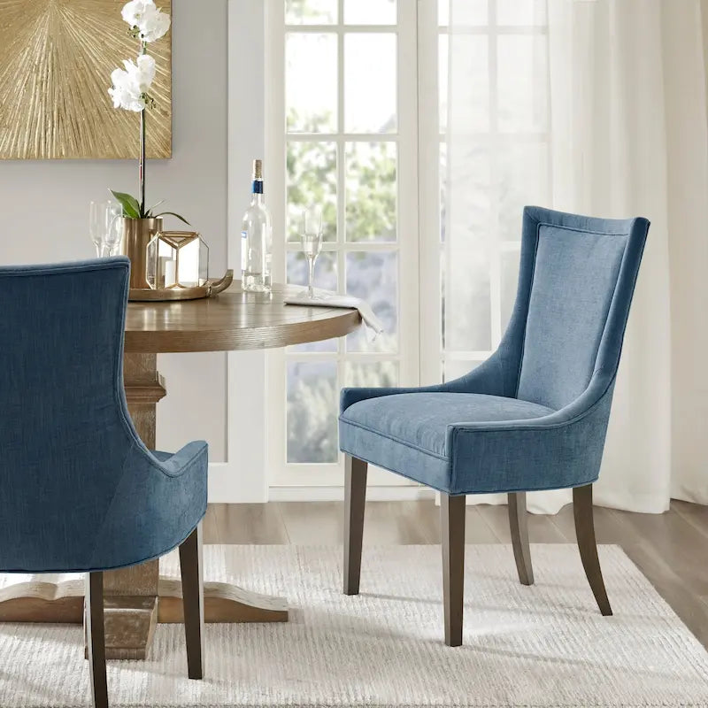 Chaises de salle à manger ultra rembourrées avec pieds en bois (lot de 2)