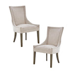 Chaises de salle à manger ultra rembourrées avec pieds en bois (lot de 2)