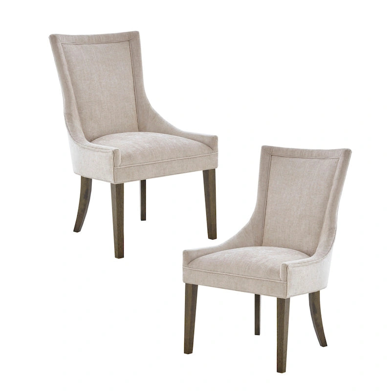 Chaises de salle à manger ultra rembourrées avec pieds en bois (lot de 2)