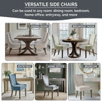 Chaises de salle à manger ultra rembourrées avec pieds en bois (lot de 2)