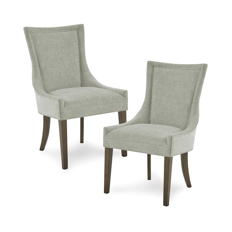Chaises de salle à manger ultra rembourrées avec pieds en bois (lot de 2)
