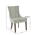 Chaises de salle à manger ultra rembourrées avec pieds en bois (lot de 2)