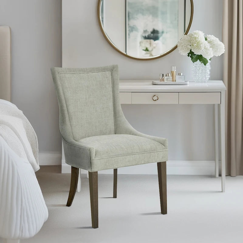 Chaises de salle à manger ultra rembourrées avec pieds en bois (lot de 2)