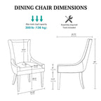 Chaises de salle à manger ultra rembourrées avec pieds en bois (lot de 2)