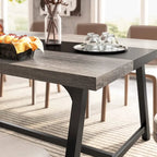 Table de salle à manger pour 8 personnes, table de cuisine rectangulaire en bois de 180 cm