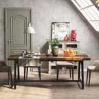 Table de salle à manger pour 8 personnes, table de cuisine rectangulaire en bois de 180 cm